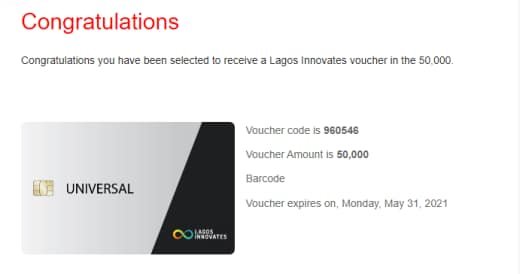 Lagos Innovates Workspace Voucher Sample