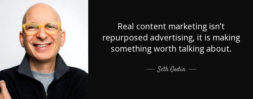 Content Marketing Strategy Tip by Seth Goldin